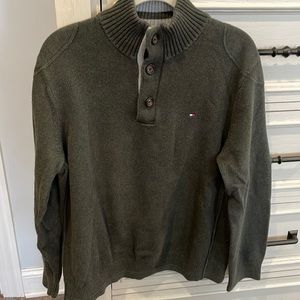 Mens Tommy Hilfiger button up sweater size large